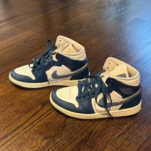 Nike Air Jordan High-Top Sneakers - blue and white